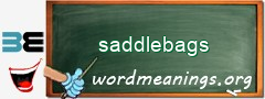 WordMeaning blackboard for saddlebags